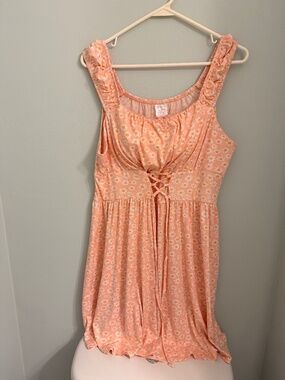 Pink floral babydoll dress